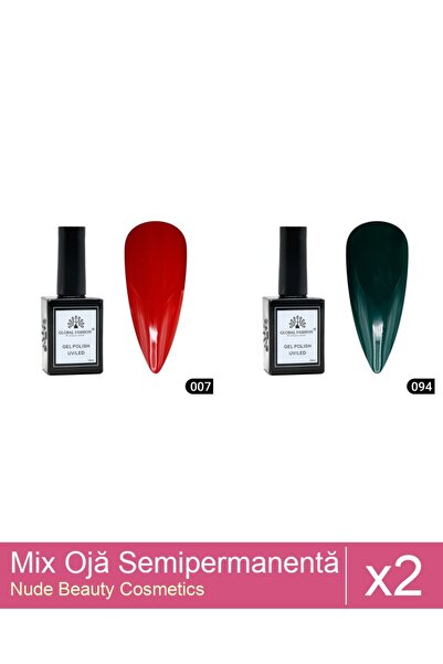 Makeup Set Mix 2 produse Nail Oja: Oja semipermanentă Global Fashion, Gel pol...