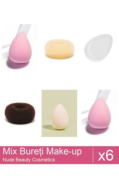 Makeup Mix Set 6 products Sponges: Extra-soft sponge for make-up, nude, Blond...
