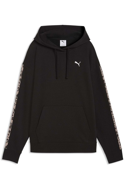 Puma 691822 Ess Graphics Animal Hoodie Women's Hooded Sweatshirt Black