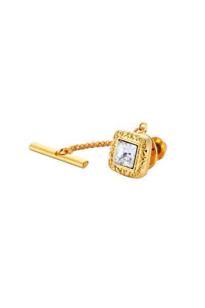 choice2 White New Tie Pin Men's Business Wedding Banquet Daily Gold Color Exq...