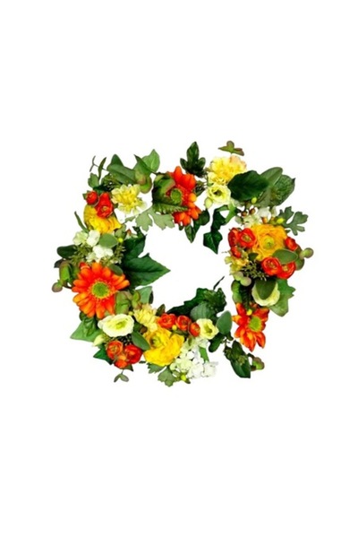 Goliat coroană decorativă din flori artificiale, 35 cm