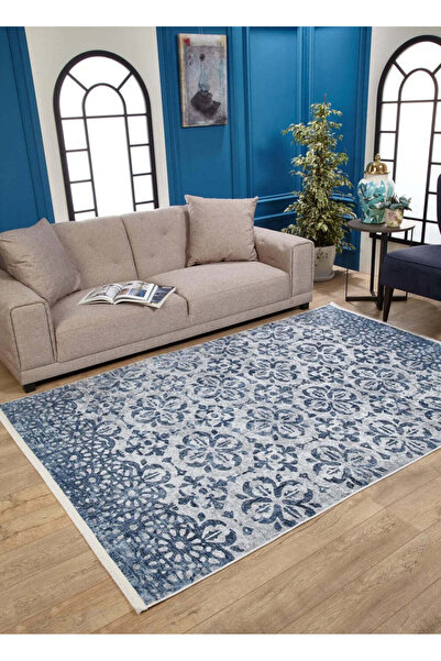 halinet Halı.Net White Classic Washable Non-Slip Living Room Carpet Haln-Hln1592