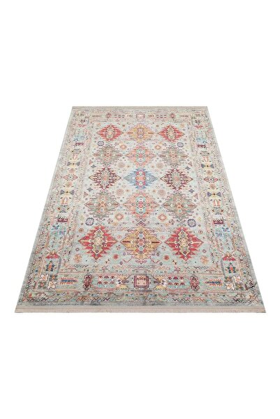 halinet Halı.Net Cream Vintage Antique Washable Non-Slip Living Room Carpet E...