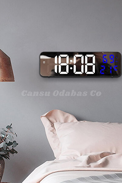 CANSU ODABAS CO Dijital Saat Büyük Ekran, USB LED Dijital Saat | Büyük LED Ek...