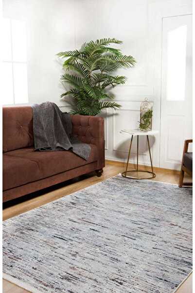 halinet Halı.Net Gray Modern Washable Non-Slip Living Room Carpet Haln-Hln465