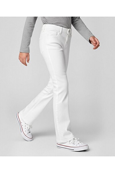 Pine kids Denim Full Length Washed Jeans - White