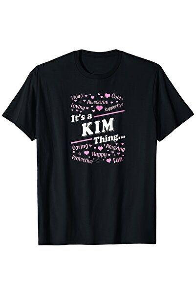 Aura YIO تي شيرت رجالي من القطن الخالص مطبوع عليه "Kim Family"