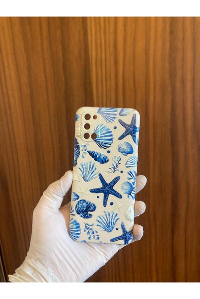 Newon غطاء هاتف OPPO A52 مصنوع من السيليكون المخملي مع طباعة صورة صدفة البحر ...