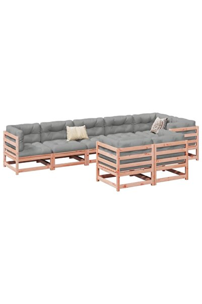 vidaxl Set canapele gradina, 8 piese, lemn masiv brad douglas