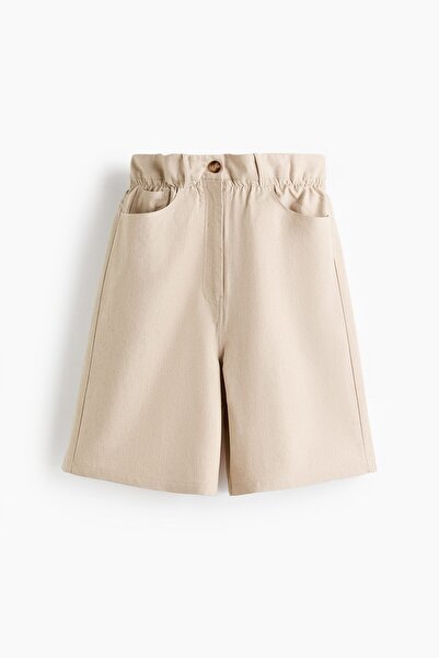 H&M Keten Karışımlı Bermuda Şort