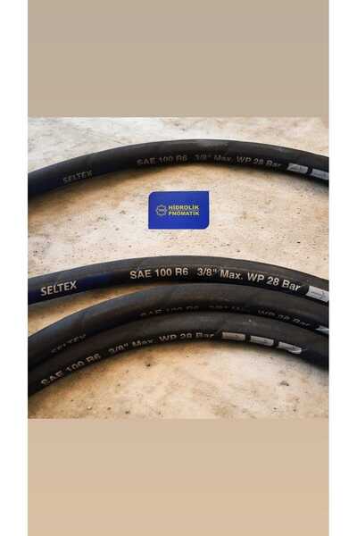SEL TAM HİDROLİK 3/8" R6 Yağ Yakıt Hava Su Hortumu Seltex İç Çap:9,5mm Dış Ça...