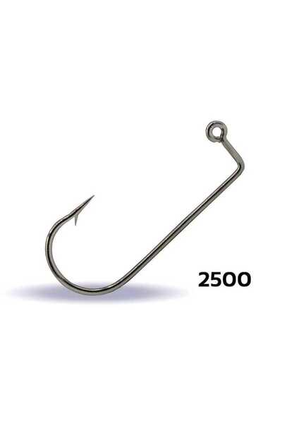 YOUVELLA 2500 Jig Head İğnesi Delikli Uzun 100lü Kutu Nikel Standart-6