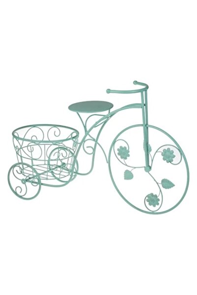 OEM Bicicletă de grădină din metal cu suport pentru ghiveci, albastră, 70X23X...
