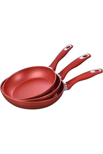 Other Zass Gourmet ZG-ZCS 06 non-stick die-cast aluminum pan set, Red