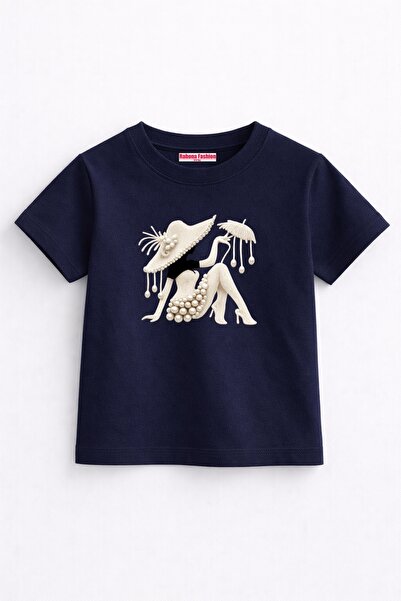 Rabona Fashion Tricou cu imprimeu cu siluete feminine Pearl Chic