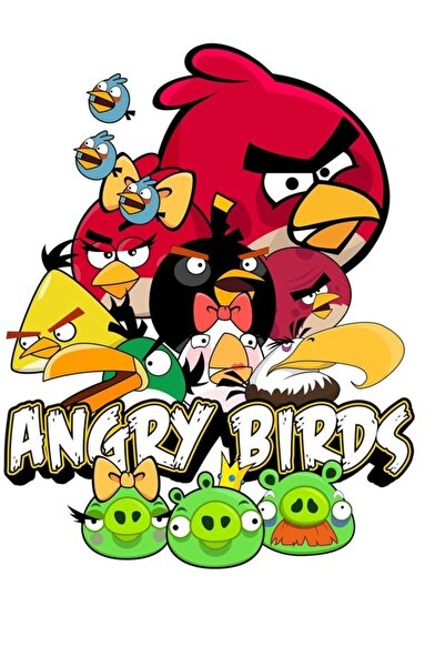 Yenilebilir Kağıt Wafer paper PASTA iÇiN RESiM BASKISI Angry bird YENEBİLİR A...