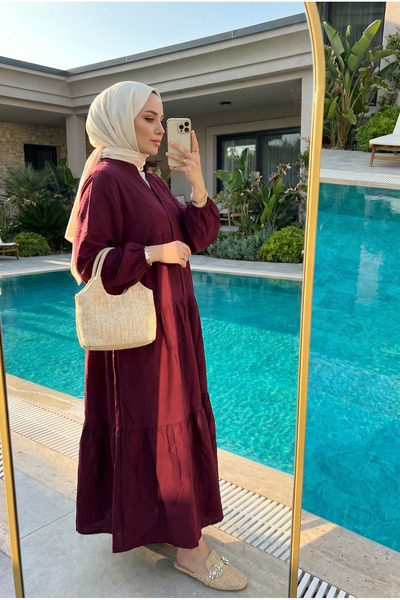 Women's Modal Fabric Layer Modest Dress (Unlined)