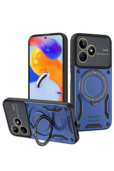 New Face غطاء حماية GLDISPTM Realme C53 مع حامل عدسة Joy Lens (03040) - أزرق ...