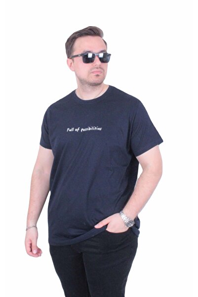 MocGrande Tricou cu gâtul în formă de O pentru bărbați, mărime mare, Imaginat...