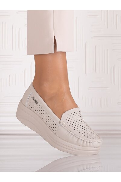 ANGEL BLUE Pantofi Anastassia casual din piele, de damă, bej, 39