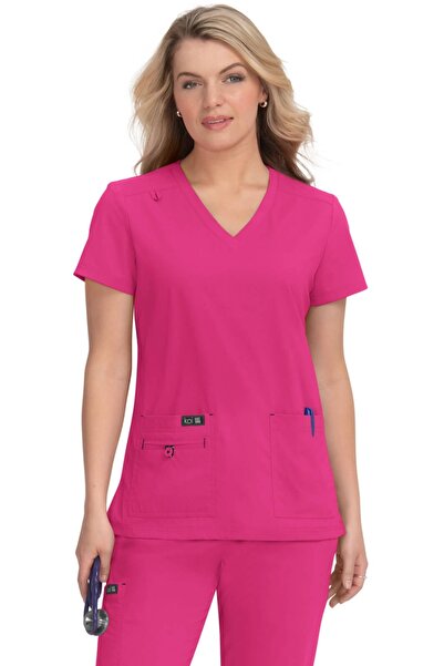 KOI Bluză medicală de damă Basics Becca 373 - Roz Flamingo