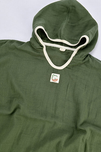 e&f Store Müslin Bebek Panço - %100 Pamuklu Nefes Alan Plaj Havlusu - Yeşil