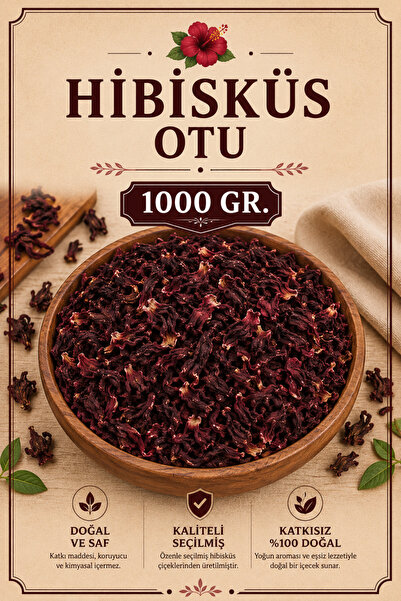 Bayguru Hibiscus 1000 Gr (1 kg) – Okra Flower Mecca Rose Pomegranate Flower (...