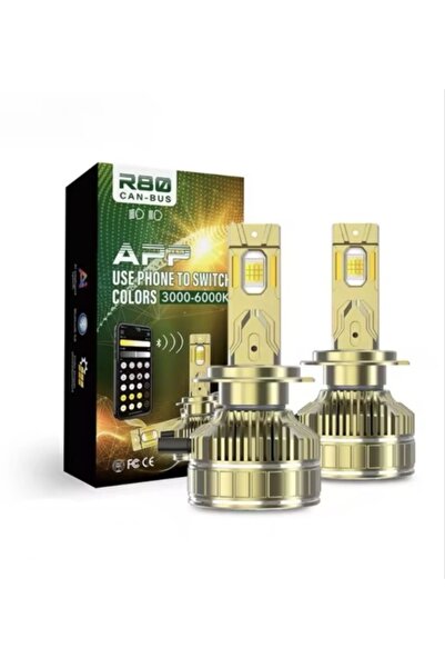 Led Light Alex Set de 2 LED-uri H7 cu 3 culori și aplicație, 12 V, 210 W, 27....