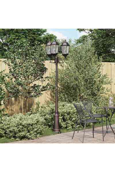 vidaxl Garden light Bronze 61 x 53 x 235 cm Aluminum and glass