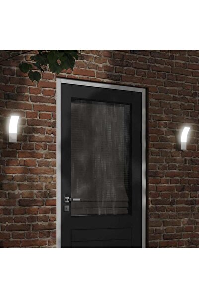 vidaxl Outdoor LED wall lights 2 pcs. white, cast aluminum