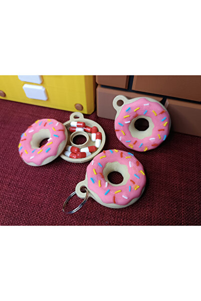 Donut Şeklinde Taşınabilir Şeker & İlaç Kutusu (Anahtarlık)