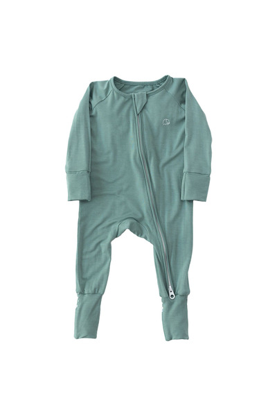 Anvi Baby - Organic Zipper Romper - Soft Sage