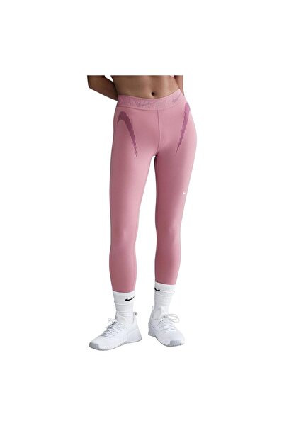 Nike Colanți grafici Pro de damă, cu talie medie, 7/8, M