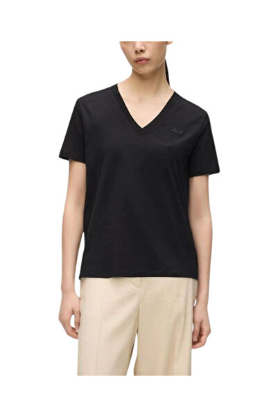 Karl Lagerfeld Γυναικείο Essential T-shirt Μαύρο B2W17096-999 BLACK