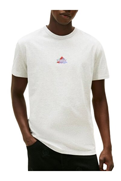 Tommy Hilfiger Ανδρικό T-shirt Γκρι Tommy Jeans DM0DM22311-P08