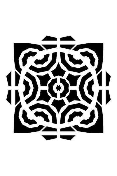 Eni Design Στένσιλ κατασκευής 3D, Γωνιακό Τριφύλλι 50x50 εκ., επαναχρησιμοποι...