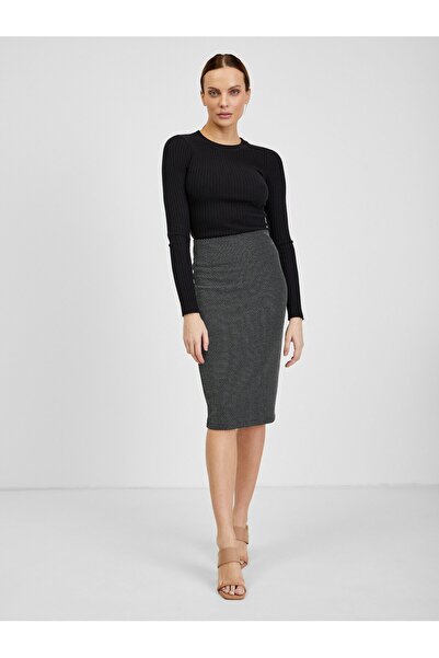 ORSAY White and black women's patterned skirt