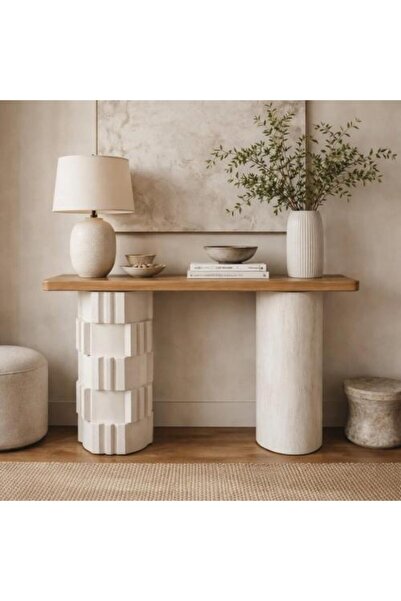 BAYTI Wooden entrance console 120 cm entrance table
