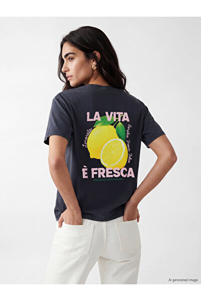 LC Waikiki Tricou pentru damă cu imprimeu cu gât crew