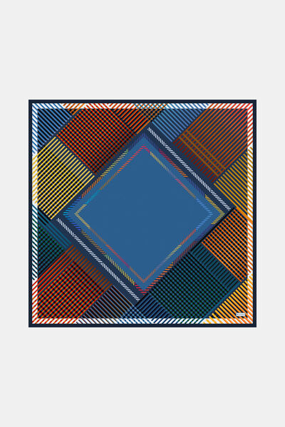 Vakko GEOMETRİK DESENLİ TWILL İPEK EŞARP