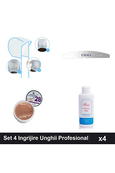 Makeup Set 4 Ingrijire Unghii Profesional, Casca Balayage Pila Emma Gel UV Co...