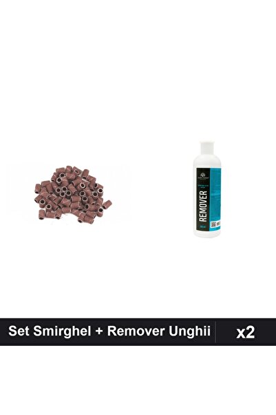 Makeup Set 2 Îngrijire Unghii - 20 Rezerve Smirghel 150 + Remover Semipermane...