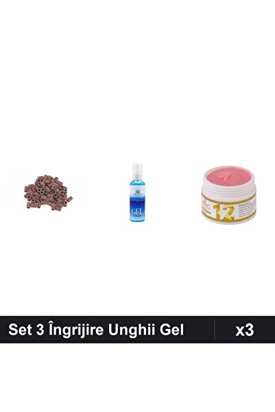 Makeup Set 3 Îngrijire Unghii - Smirghel 20buc, Gel Epilare 100ml, Builder UV...
