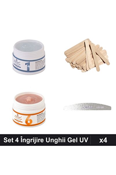 Makeup Set 4 Îngrijire Unghii FSM Gel Constructie UV LED 15g, Pila Emma, Spat...