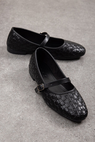 Mc vay Shoes Balerini tricotați cu cataramă pentru femei, cu talpă ușoară ort...