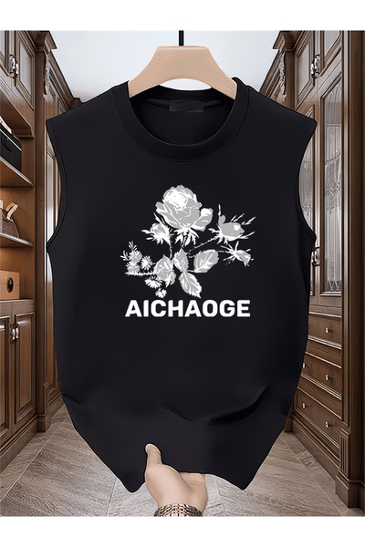 valeriae bellanova Tricou fără mâneci pentru bărbați, supradimensionat, cu de...
