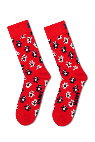 Derimod Happy Socks Γυναικείες βαμβακερές κάλτσες με κόκκινο σχέδιο P003200