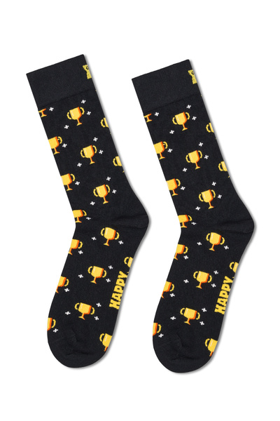 Derimod جوارب قطنية منقوشة باللون الأسود للرجال من Happy Socks P003163