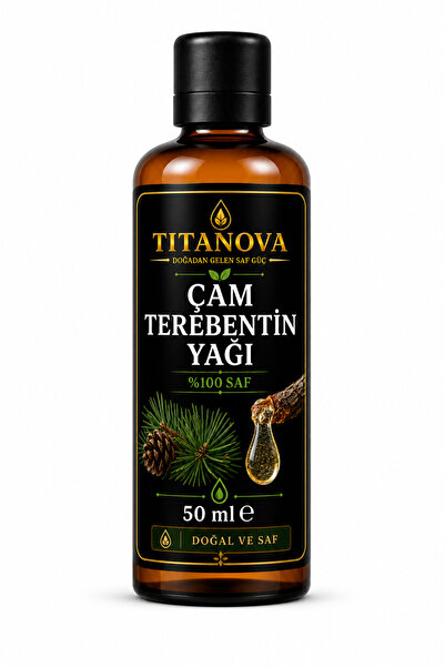 TİTANOVA زيت الصنوبر التربنتيني 50 مل 100% نقي بدون إضافات