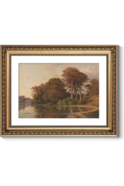 ALAYRA International Premium Autumn Scenery Landscape Canvas Gold Frame 30x40...